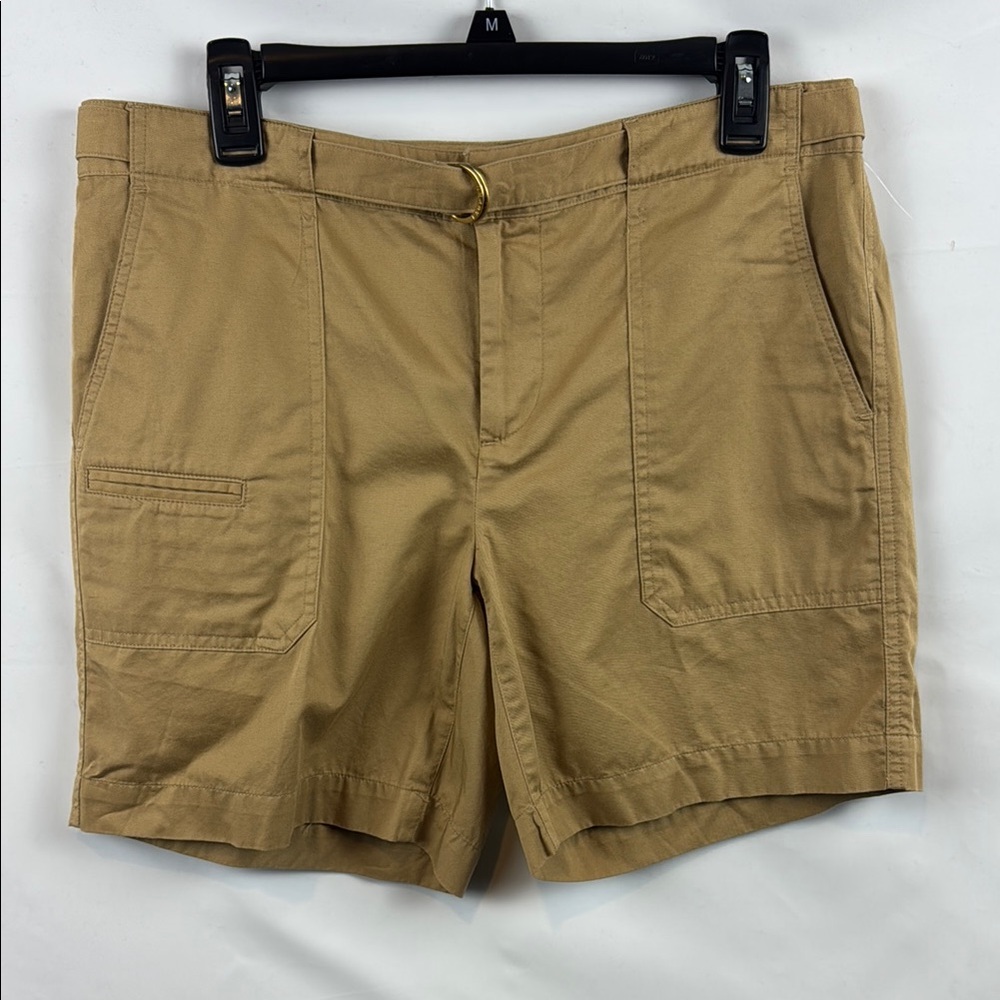 Ralph Lauren Belted Twill Cotton Pockets Khaki Lightweight Casual Women's Size 6